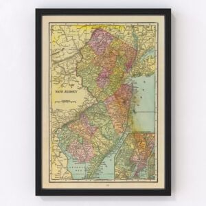 New Jersey Map 1909