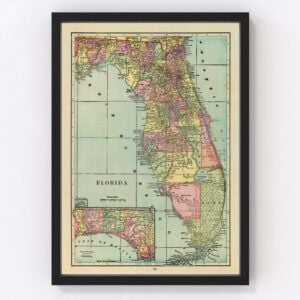 Florida Map 1909