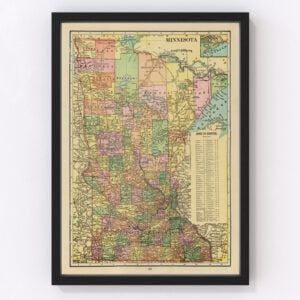 Minnesota Map 1909