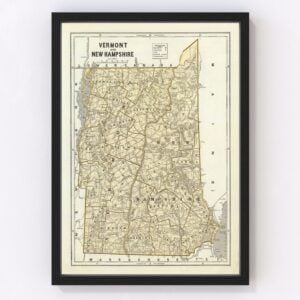 Vermont New Hampshire Map 1842