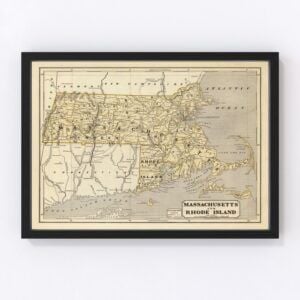 Massachusetts Rhode Island Map 1842