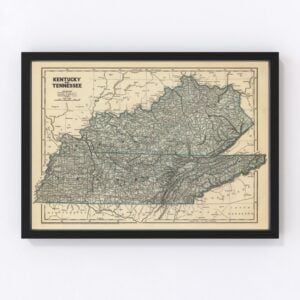 Kentucky Tennessee Map 1842