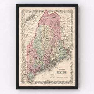 Maine Map 1861