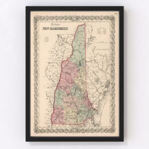 New Hampshire Map 1861