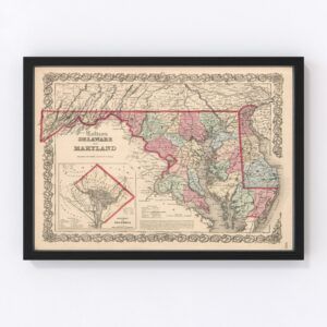 Maryland Delaware Map 1861