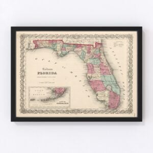 Florida Map 1861