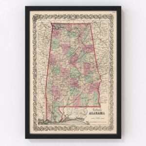 Alabama Map 1861