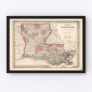 Louisiana Map 1861