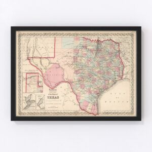 Texas Map 1861
