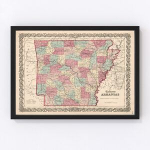 Arkansas Map 1861