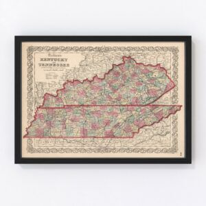 Kentucky Tennessee Map 1861