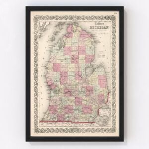 Michigan Map 1861