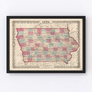 Iowa Map 1861