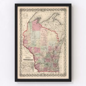 Wisconsin Map 1861