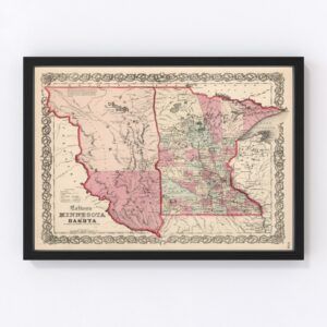 Minnesota South Dakota North Dakota Map 1861