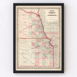 Kansas Nebraska Map 1861