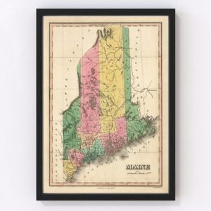 Maine Map 1824
