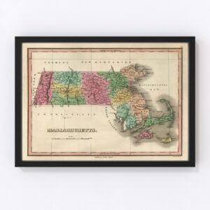 Massachusetts Map 1824