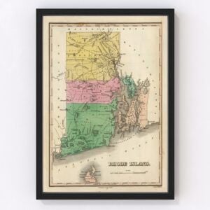 Rhode Island Map 1824