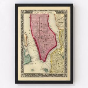New York City Map 1860