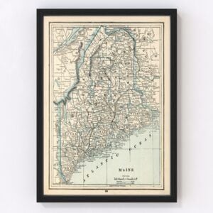 Maine Map 1893