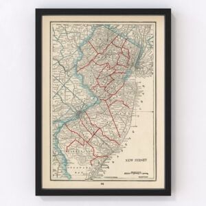 New Jersey Map 1893