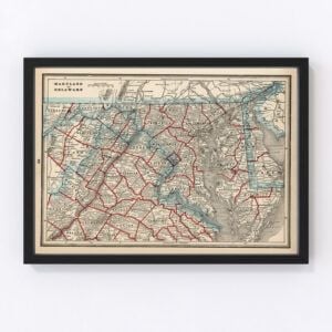 Maryland Delaware Map 1893