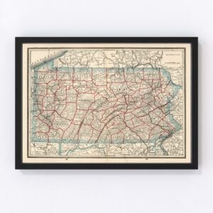 Pennsylvania Map 1893
