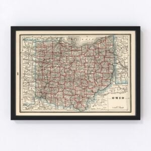 Ohio Map 1893