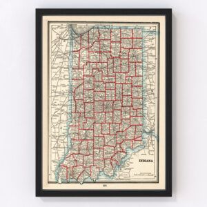 Indiana Map 1893