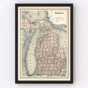 Michigan Map 1893