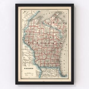 Wisconsin Map 1893