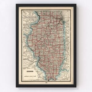 Illinois Map 1893