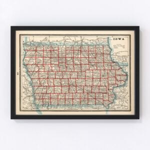Iowa Map 1893