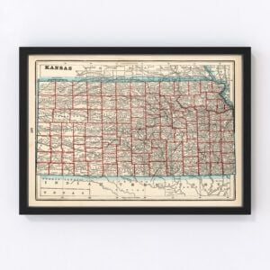 Kansas Map 1893
