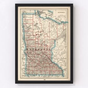 Minnesota Map 1893