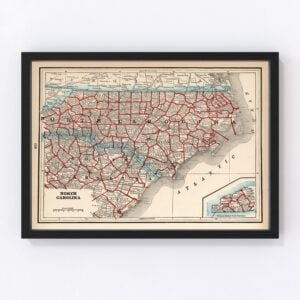 North  Carolina Map 1893