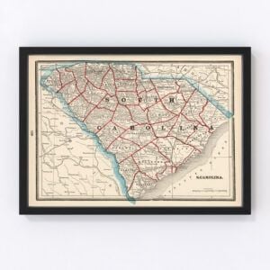 South Carolina Map 1893