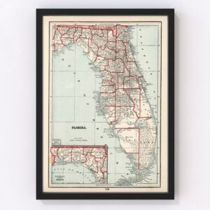 Florida Map 1893