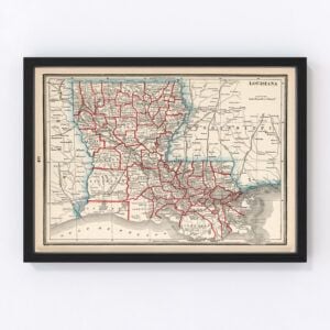 Louisiana Map 1893