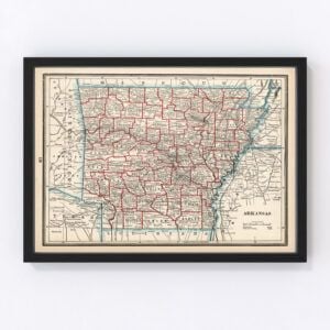 Arkansas Map 1893