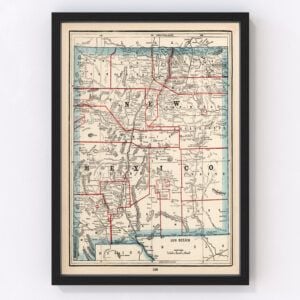 New Mexico Map 1893