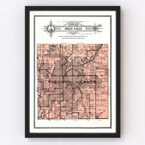 Sioux Falls Township Map 1913
