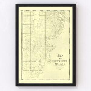 Mississippi County Map 1898