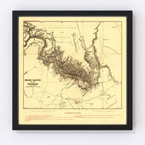 Grand Canyon Map 1904