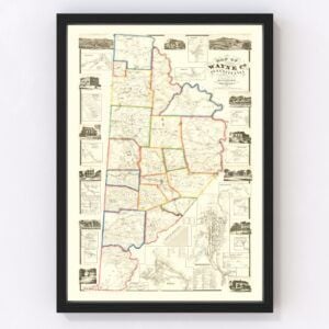 Wayne County Map 1860