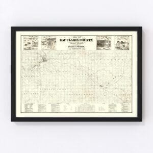 Eau Claire County Map 1878