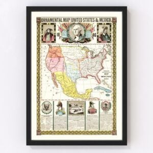 Mexico United States Map 1846