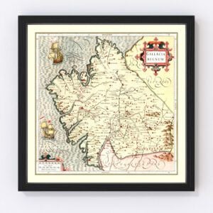 Galicia Spain Map 1623