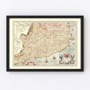 Catalonia Spain  Map 1623